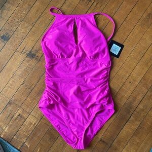 Ellen Tracy swim one piece size 12. Pink. New with tags.